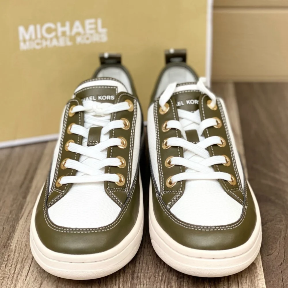 Michael Kors Shea Lace up Sneakers Olive color